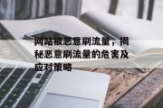 网站被恶意刷流量,揭秘恶意刷流量的危害及应对策略 网站被恶意刷流量,揭秘恶意刷流量的危害及应对策略