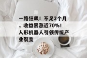 一路狂飙！不足2个月，收益暴涨近70%！人形机器人引领传统产业裂变