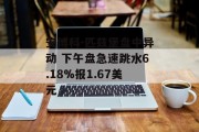 安博科-匹兹堡盘中异动 下午盘急速跳水6.18%报1.67美元 安博科-匹兹堡盘中异动 下午盘急速跳水6.18%报1.67美元