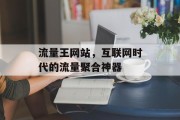 流量王网站,互联网时代的流量聚合神器 流量王网站,互联网时代的流量聚合神器