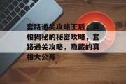 套路通关攻略王后，真相揭秘的秘密攻略，套路通关攻略，隐藏的真相大公开