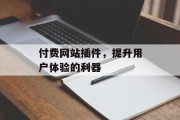 付费网站插件,提升用户体验的利器 付费网站插件,提升用户体验的利器