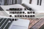 插件迷网站: 深入探讨插件的世界，插件世界，如何成为专业插件开发者?