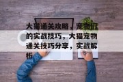 大猫通关攻略,宠物们的实战技巧,大猫宠物通关技巧分享,实战解析 大猫通关攻略,宠物们的实战技巧,大猫宠物通关技巧分享,实战解析