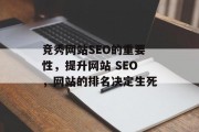 竞秀网站SEO的重要性,提升网站 SEO,网站的排名决定生死 竞秀网站SEO的重要性,提升网站 SEO,网站的排名决定生死
