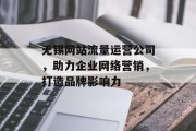 无锡网站流量运营公司,助力企业网络营销,打造品牌影响力 无锡网站流量运营公司,助力企业网络营销,打造品牌影响力