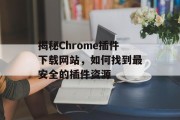 揭秘Chrome插件下载网站，如何找到最安全的插件资源