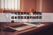 一元流量网站,揭秘低成本获取流量的秘密武器 一元流量网站,揭秘低成本获取流量的秘密武器