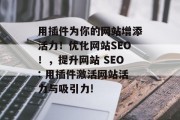 用插件为你的网站增添活力！优化网站SEO！，提升网站 SEO: 用插件激活网站活力与吸引力!