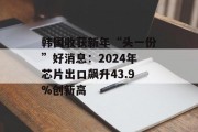 韩国收获新年“头一份”好消息:2024年芯片出口飙升43.9%创新高 韩国收获新年“头一份”好消息:2024年芯片出口飙升43.9%创新高