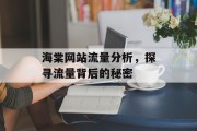 海棠网站流量分析,探寻流量背后的秘密 海棠网站流量分析,探寻流量背后的秘密