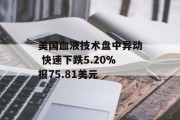 美国血液技术盘中异动 快速下跌5.20%报75.81美元 美国血液技术盘中异动 快速下跌5.20%报75.81美元
