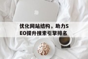 优化网站结构,助力SEO提升搜索引擎排名 优化网站结构,助力SEO提升搜索引擎排名