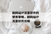 刷网站IP流量软件的使用策略,刷网站IP流量软件攻略 刷网站IP流量软件的使用策略,刷网站IP流量软件攻略