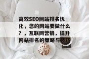 高效SEO网站排名优化,您的网站要做什么?,互联网营销,提升网站排名的策略与技巧 高效SEO网站排名优化,您的网站要做什么?,互联网营销,提升网站排名的策略与技巧