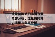 流量仿网站的滥用及其危害分析,流量仿网站,滥用与危害分析 流量仿网站的滥用及其危害分析,流量仿网站,滥用与危害分析
