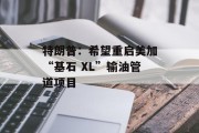 特朗普:希望重启美加“基石 XL”输油管道项目 特朗普:希望重启美加“基石 XL”输油管道项目