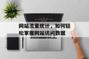 网站流量统计,如何轻松掌握网站访问数据 网站流量统计,如何轻松掌握网站访问数据