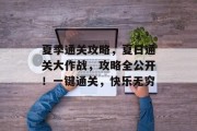 夏季通关攻略,夏日通关大作战,攻略全公开!一键通关,快乐无穷