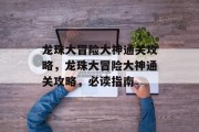 龙珠大冒险大神通关攻略,龙珠大冒险大神通关攻略,必读指南 龙珠大冒险大神通关攻略,龙珠大冒险大神通关攻略,必读指南