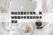 网站流量统计实现,揭秘数据分析背后的技术奥秘 网站流量统计实现,揭秘数据分析背后的技术奥秘