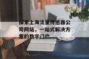 探索上海流量传感器公司网站，一站式解决方案的数字门户