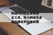 网站SEO优化快速排名工具，助力网站快速提升排名的秘密武器