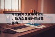 专业网站优化服务公司,助力企业提升在线竞争力 专业网站优化服务公司,助力企业提升在线竞争力