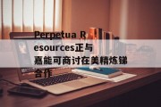 Perpetua Resources正与嘉能可商讨在美精炼锑合作 Perpetua Resources正与嘉能可商讨在美精炼锑合作