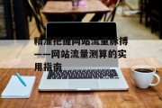 精准把握网站流量脉搏——网站流量测算的实用指南 精准把握网站流量脉搏——网站流量测算的实用指南