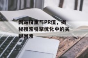 网站权重与PR值,揭秘搜索引擎优化中的关键因素 网站权重与PR值,揭秘搜索引擎优化中的关键因素