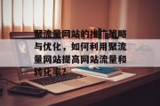 聚流量网站的推广策略与优化,如何利用聚流量网站提高网站流量和转化率? 聚流量网站的推广策略与优化,如何利用聚流量网站提高网站流量和转化率?