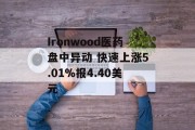 Ironwood医药盘中异动 快速上涨5.01%报4.40美元 Ironwood医药盘中异动 快速上涨5.01%报4.40美元