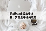 梦想box通关攻略详解,梦想盒子通关攻略 梦想box通关攻略详解,梦想盒子通关攻略