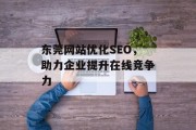 东莞网站优化SEO,助力企业提升在线竞争力 东莞网站优化SEO,助力企业提升在线竞争力