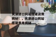 天津进口网站搭建资费揭秘！，天津进口网站搭建费用揭秘