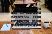 互联网时代的网络营销策略,提升搜索引擎排名的有效方法,互联网时代网络营销,提高搜索引擎排名的实用策略 互联网时代的网络营销策略,提升搜索引擎排名的有效方法,互联网时代网络营销,提高搜索引擎排名的实用策略