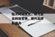 临沂网站优化，助力企业网络营销，提升品牌影响力
