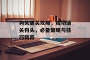 狗头通关攻略,成功通关狗头,必备策略与技巧指南