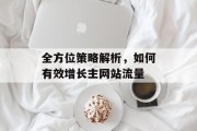全方位策略解析,如何有效增长主网站流量 全方位策略解析,如何有效增长主网站流量