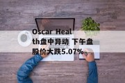 Oscar Health盘中异动 下午盘股价大跌5.07% Oscar Health盘中异动 下午盘股价大跌5.07%