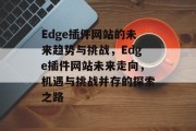 Edge插件网站的未来趋势与挑战,Edge插件网站未来走向,机遇与挑战并存的探索之路 Edge插件网站的未来趋势与挑战,Edge插件网站未来走向,机遇与挑战并存的探索之路
