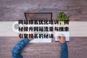 网站排名优化培训，揭秘提升网站流量与搜索引擎排名的秘诀