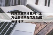 网站流量统计查询,全方位解析网站流量数据分析技巧 网站流量统计查询,全方位解析网站流量数据分析技巧