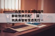 “几乎每个关键零部件都能快速匹配”  深圳具身智能生态先行一步 “几乎每个关键零部件都能快速匹配”  深圳具身智能生态先行一步