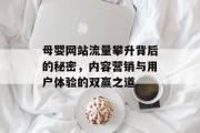 母婴网站流量攀升背后的秘密，内容营销与用户体验的双赢之道