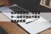 驾驭速度激情，尽在掌中—深度评测拉力赛车游戏手机版