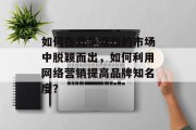 如何在竞争激烈的市场中脱颖而出,如何利用网络营销提高品牌知名度?