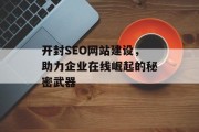 开封SEO网站建设，助力企业在线崛起的秘密武器