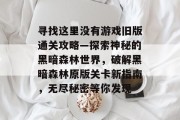 寻找这里没有游戏旧版通关攻略—探索神秘的黑暗森林世界,破解黑暗森林原版关卡新指南,无尽秘密等你发现